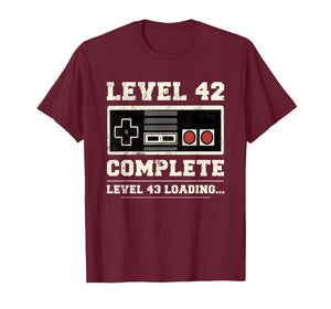 Level 42 Complete Retro Vintage 42nd Birthday Gamer Gaming T-Shirt