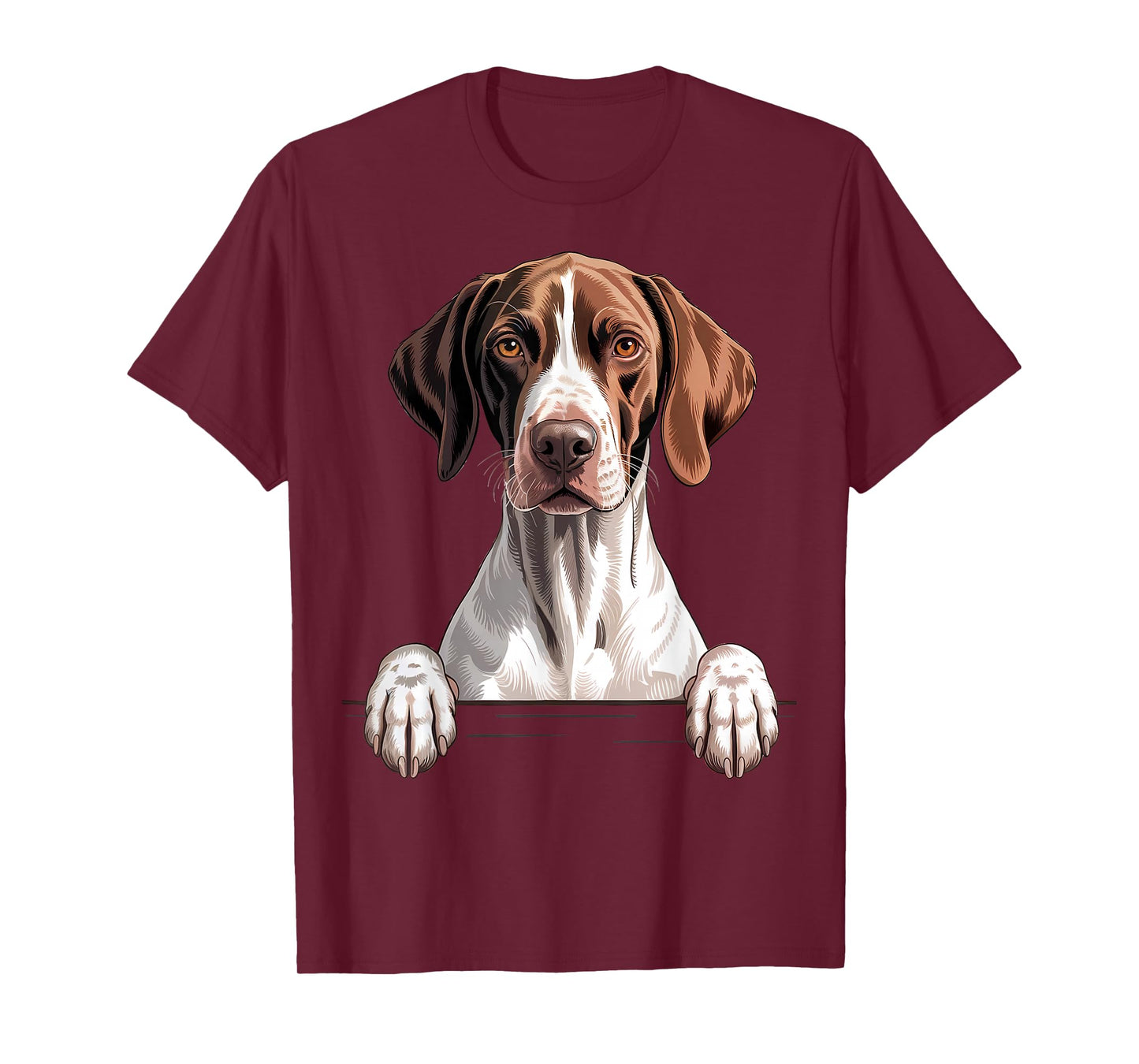 English Pointer Funny Peeking Pocket Puppy Dog Lover T-Shirt