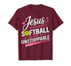 Jesus in her Heart and Softball in her Hand Softball Girl T-Shirt