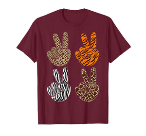 Cute Peace Sign Clothes Kids Toddler Boys Animal Print Girls T-Shirt