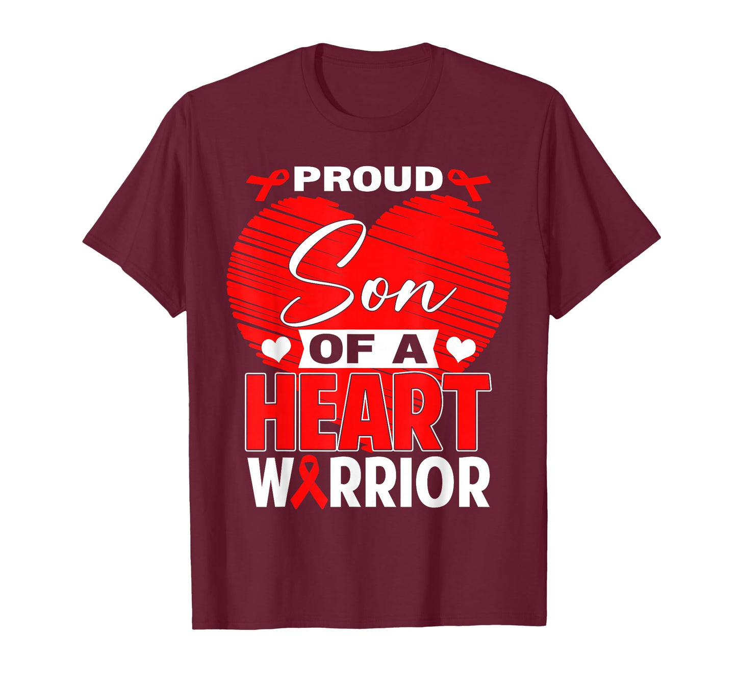 Proud Son of Heart Warrior Heart Disease Awareness T-Shirt