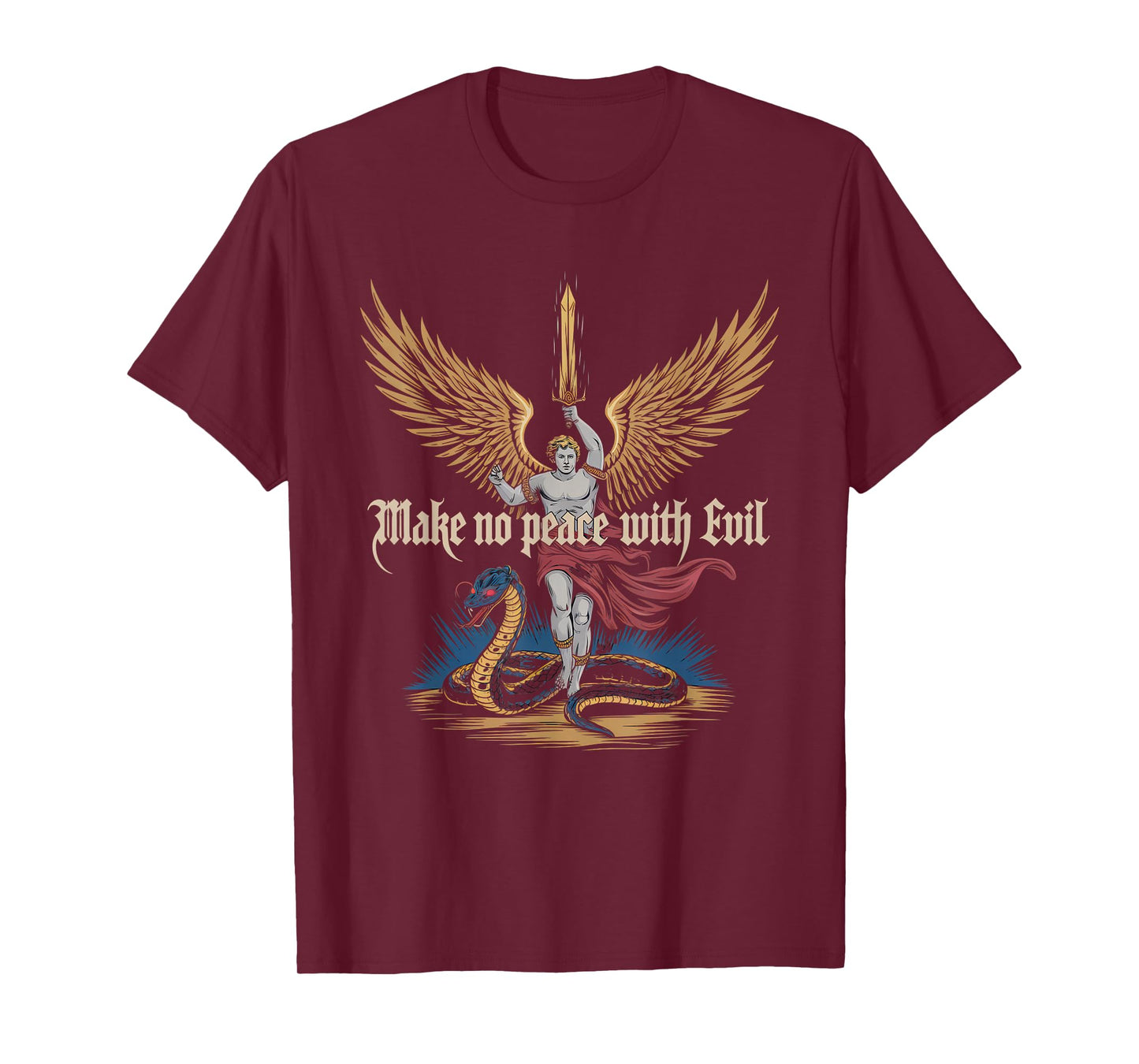 Make No Peace with Evil Tshirt Archangel Michael Jesus God T-Shirt