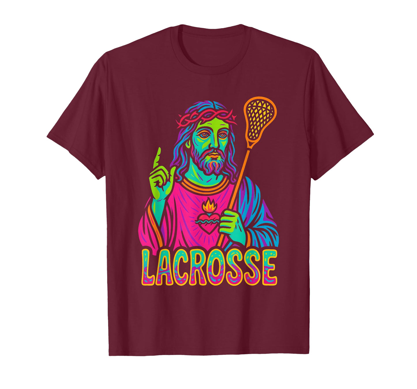 Jesus Lacrosse - Colorful Christian Lacrosse Lover T-Shirt