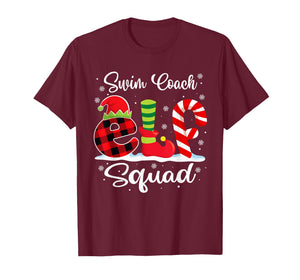Swim Coach Elf Squad Christmas Matching X-mas T-Shirt