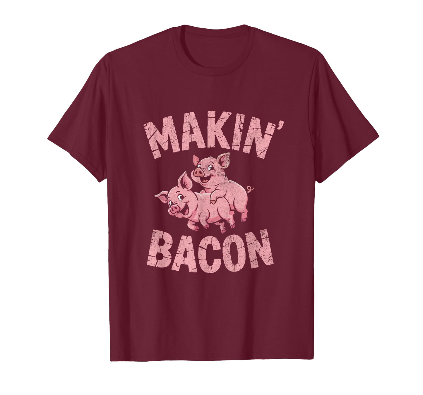 Funny Makin Bacon Pig Humor Style T-Shirt