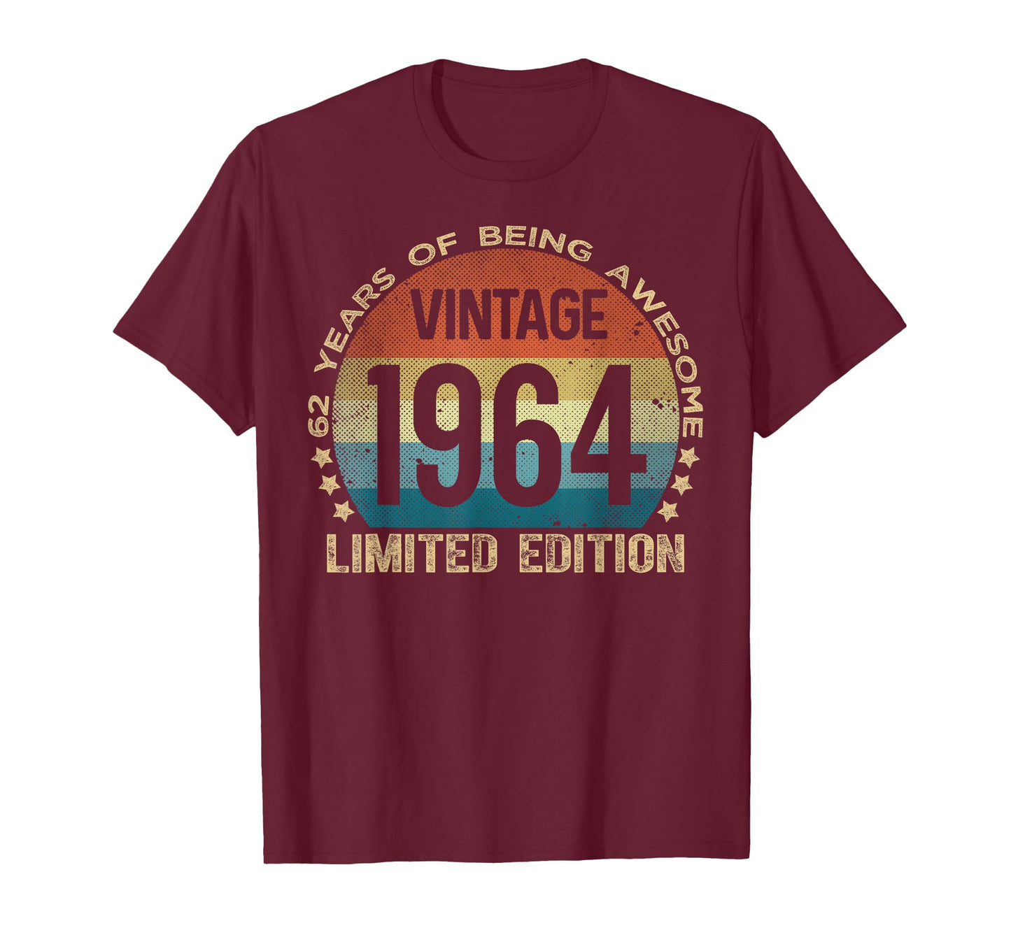 62 Year Old Gifts Vintage 1964 Limited Edition 62nd Birthday T-Shirt