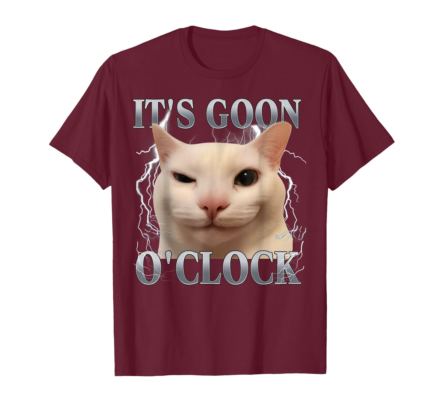 It's Goon O'clock Funny Cat Meme Men Women Humor Saying T-Shirt