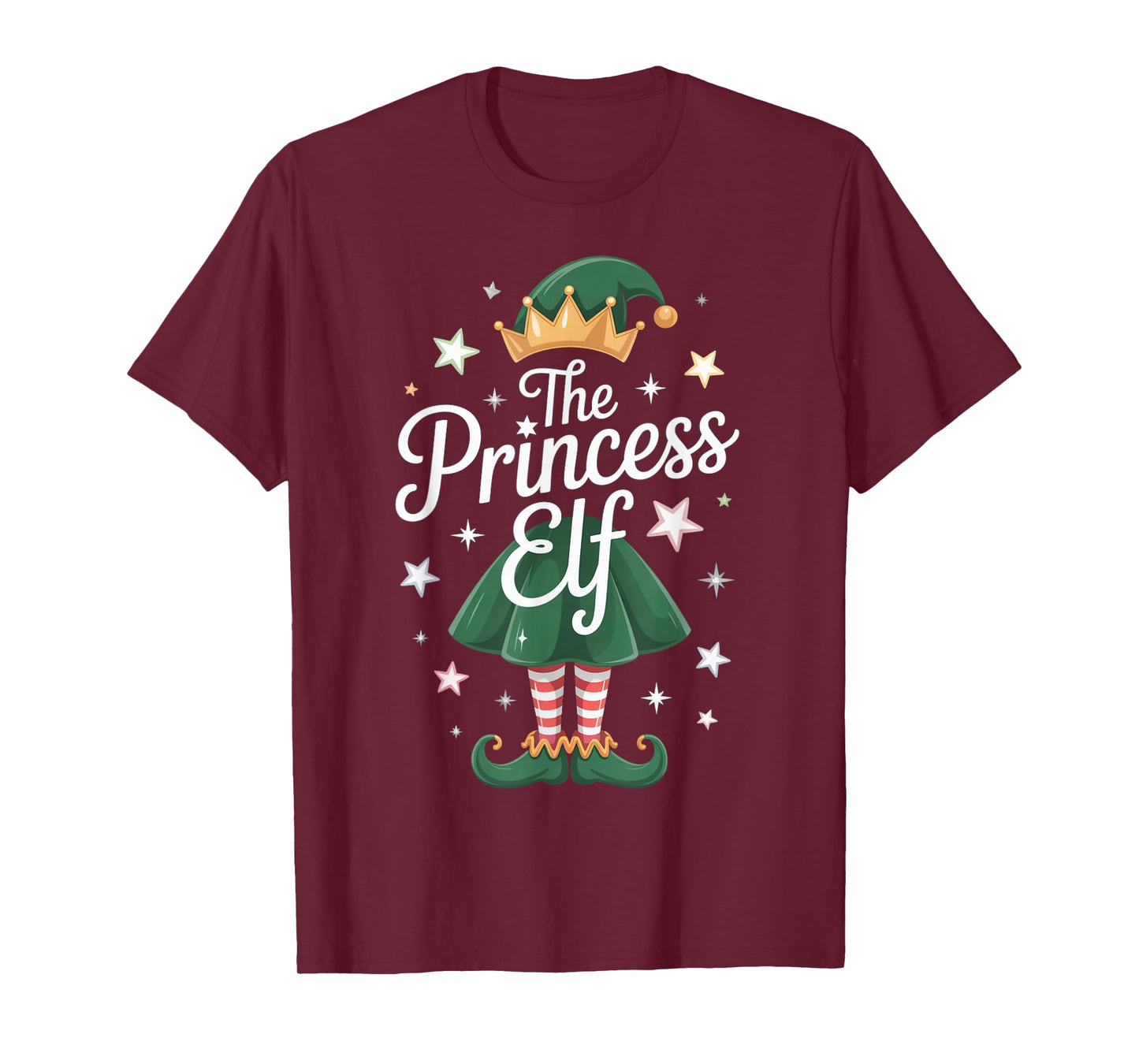 The Princess Elf Christmas Holiday Xmas 2026 Women Girl Kids T-Shirt