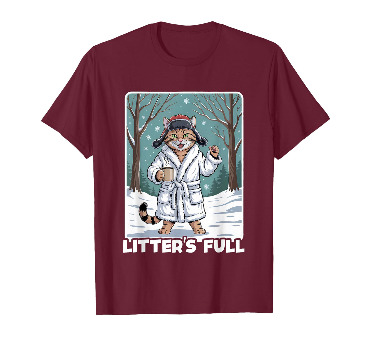Litter’s Full Funny Christmas Cat Parody Tee T-Shirt