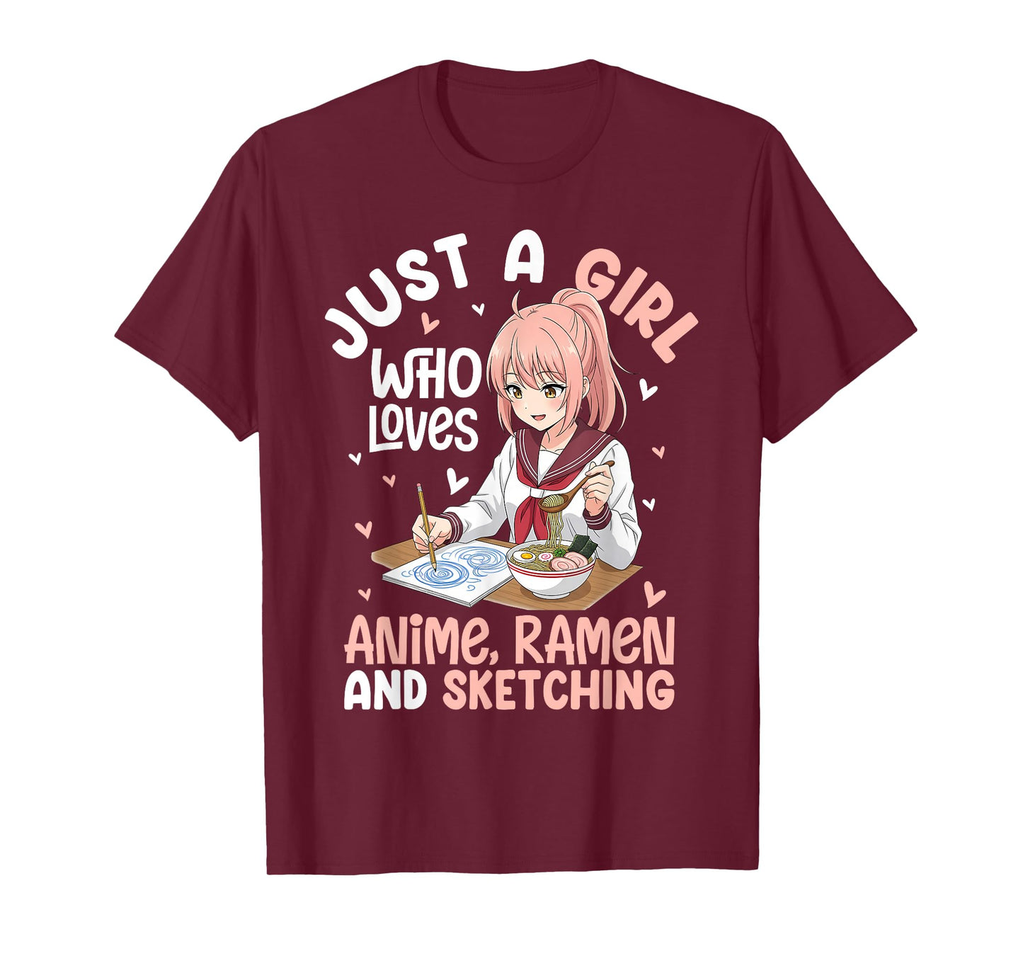 Just a Girl Who Loves Anime Ramen and Sketching Toddler T-Shirt