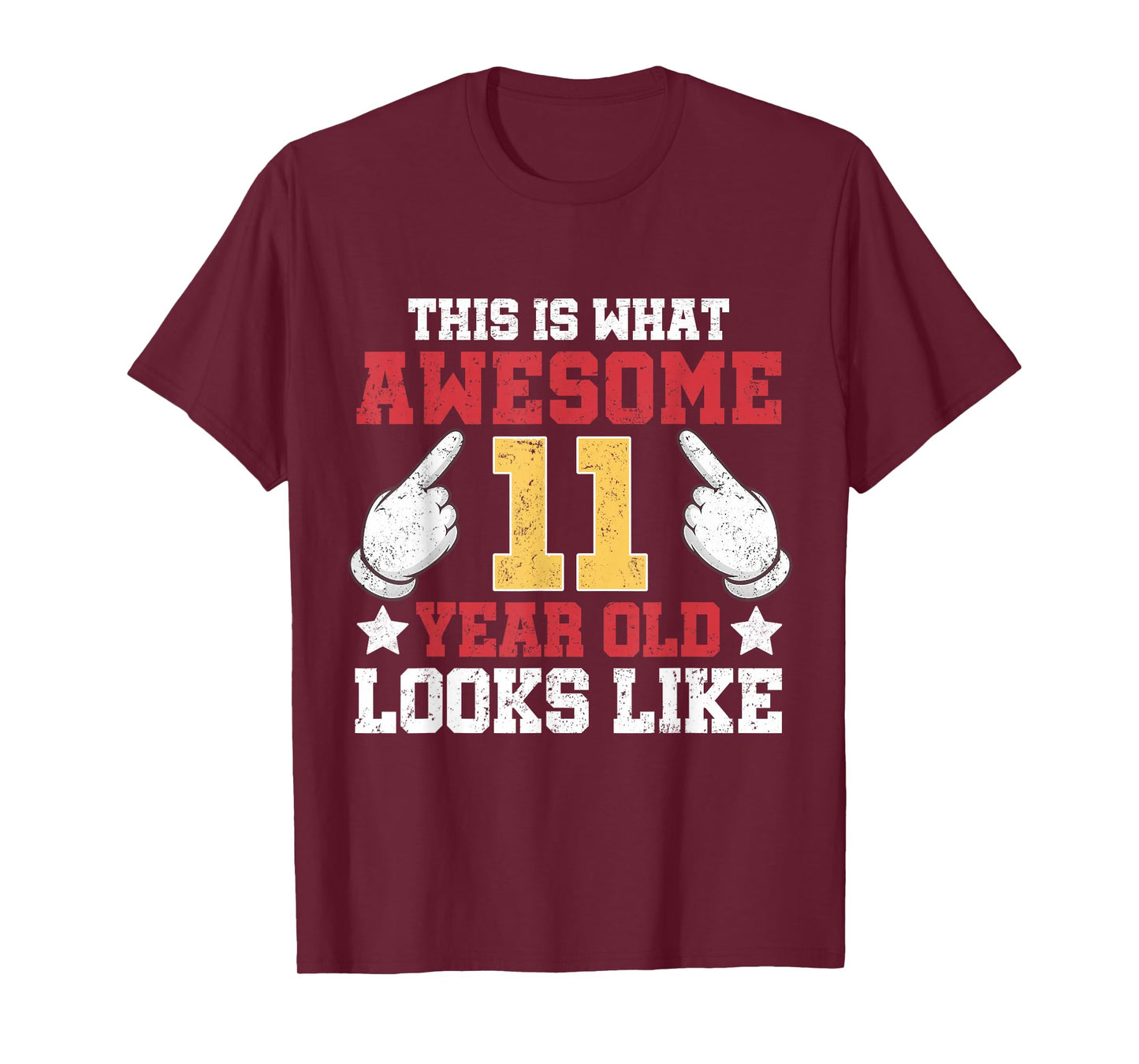 This is What an Awesome 11 Year Old Looks Like 11th Birthday T-Shirt