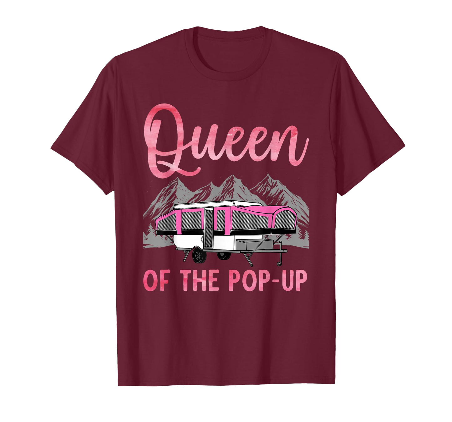 Pop Up Camper Art for Women Girls Pop Up Trailer Camping T-Shirt