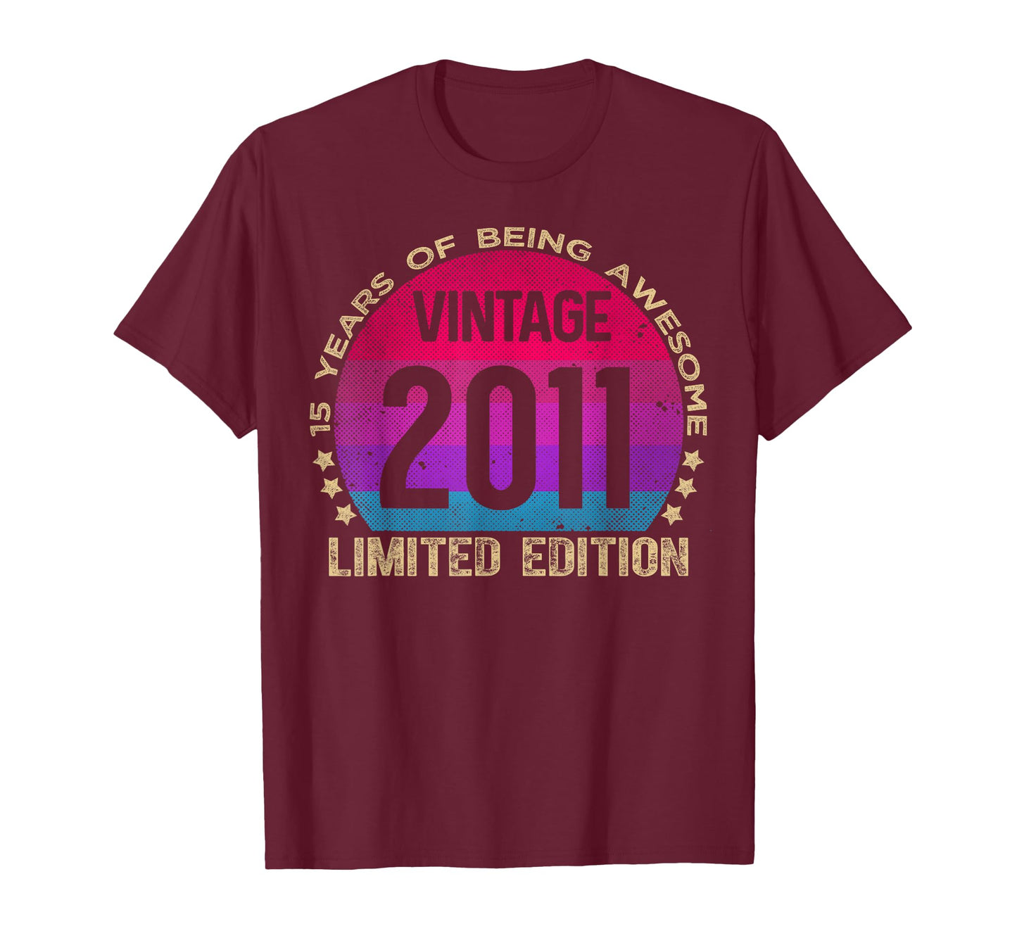 15 Year Old Gifts Vintage 2011 Limited Edition 15th Birthday T-Shirt