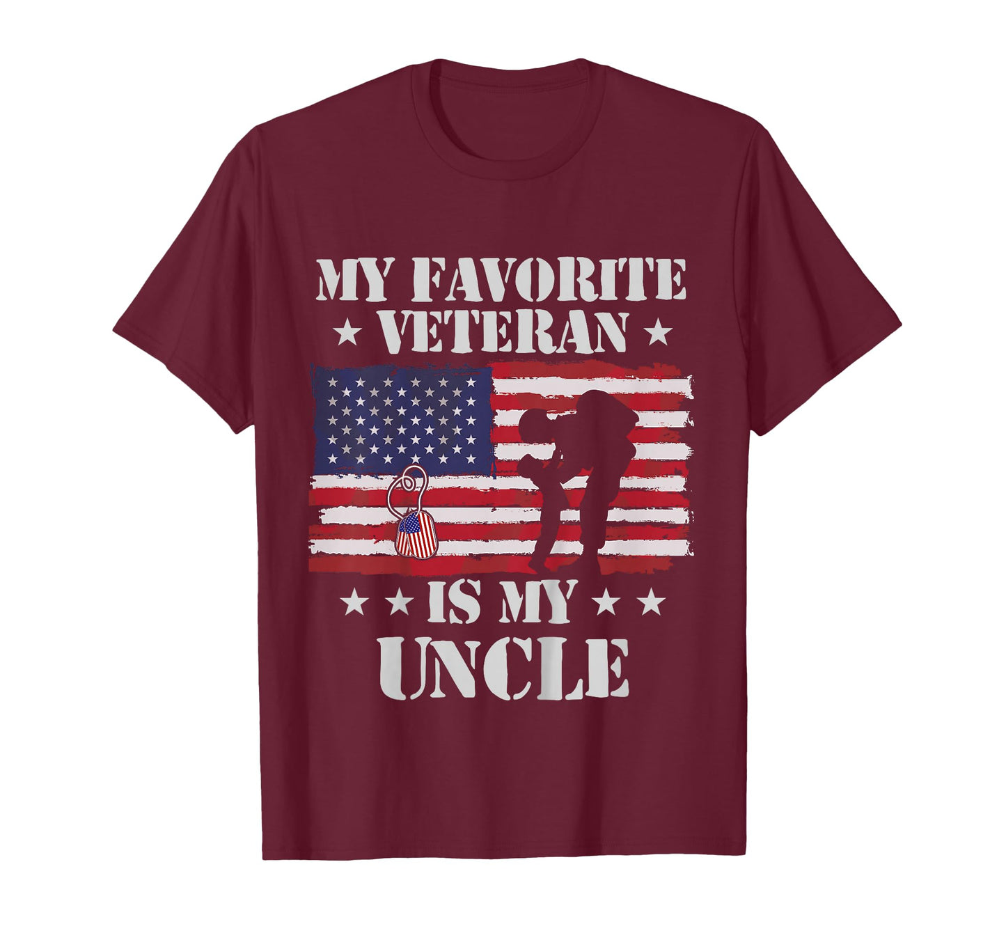 Kids My Favorite Veteran is My Uncle Shirt Kids' Veterans Day T-Shirt