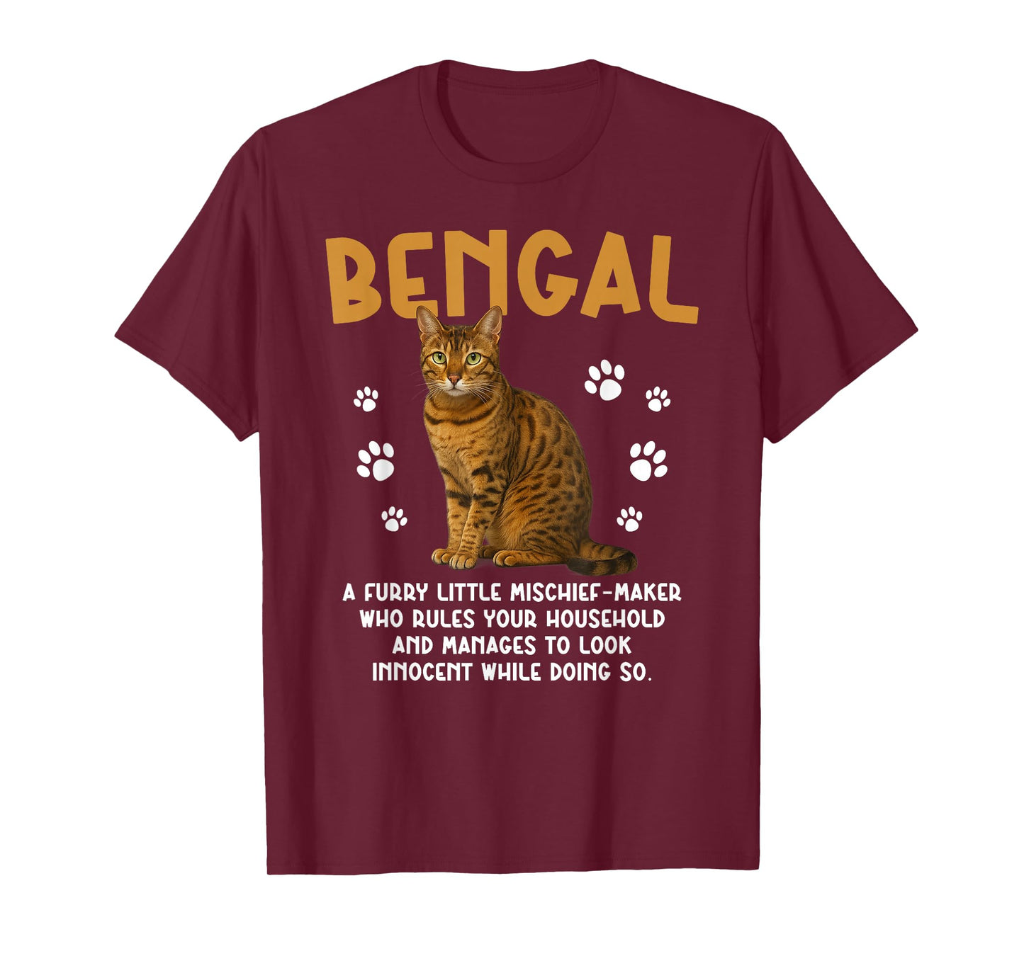 Bengal Cat Definition Bengal Cat Owner Bengal Cat Lover T-Shirt
