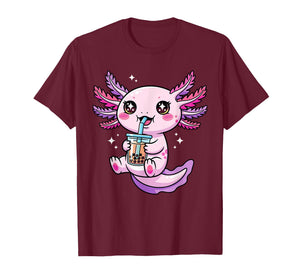 Axolotl Boba Tea Bubble Tea Anime Cute Kawaii Axolotl T-Shirt
