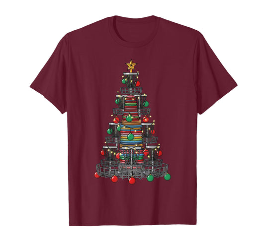 Disc Golf Christmas Tree Xmas Funny Golfer Graphic Men Women T-Shirt