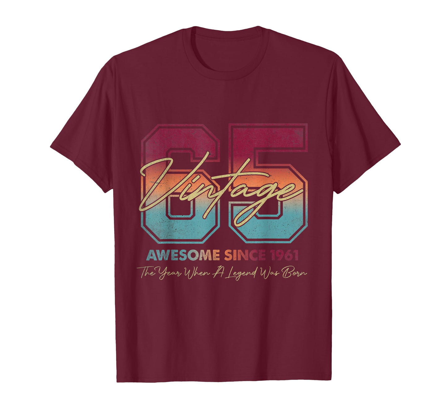 Vintage 65th Birthday Since 1961 Limited Edition 65 Year Old T-Shirt