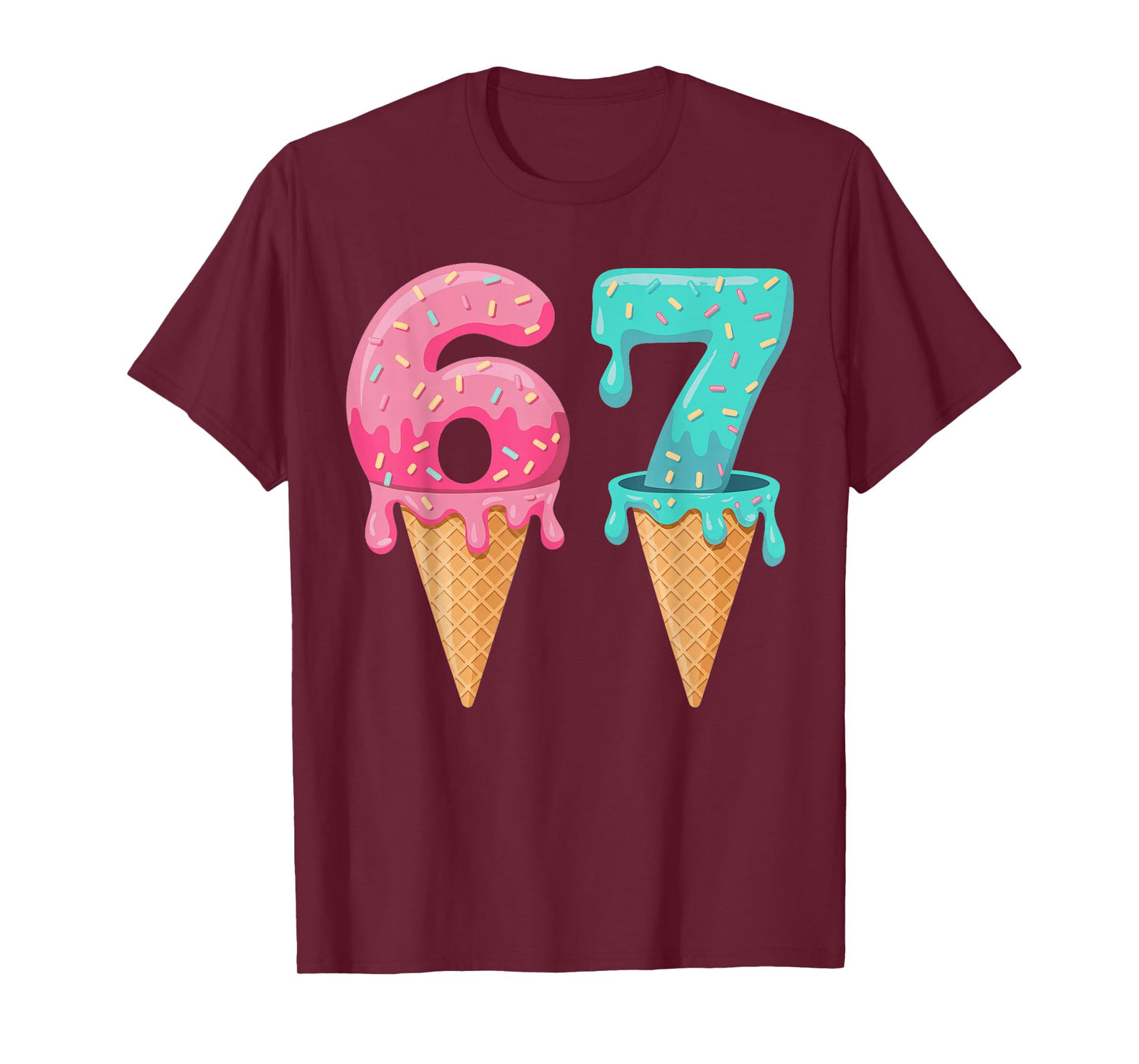 Baseball Drip Ice Cream 67 Baseball Lifestyle 101 T-Shirt