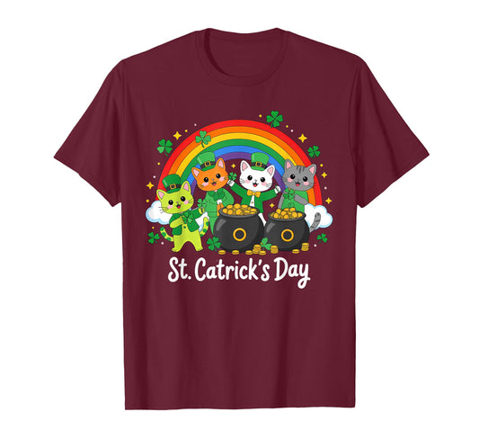 St Patricks Day Cats Catricks Saint Pattys T-Shirt