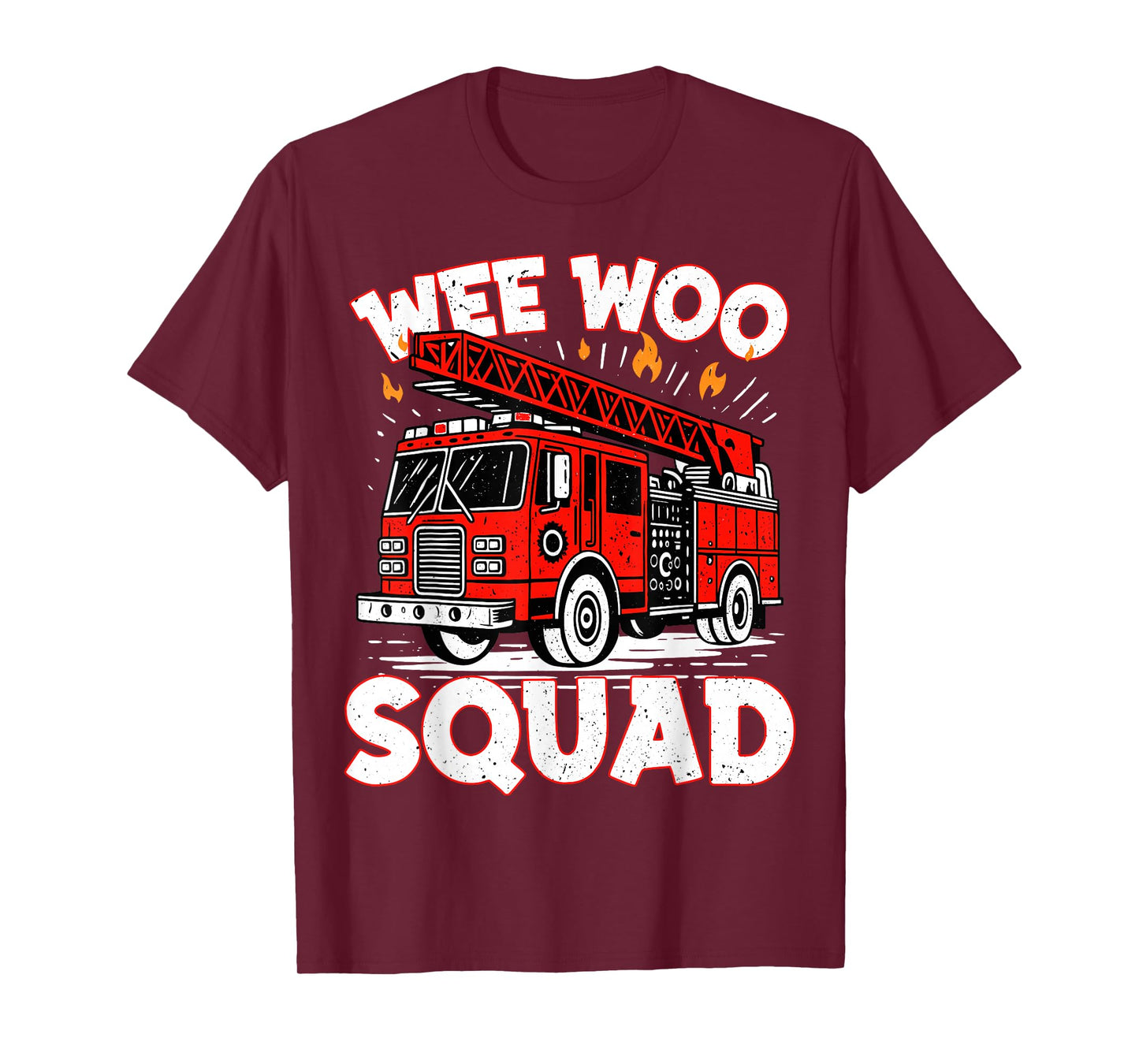 Wee Woo Squad Funny Firefighter Fire Truck Fireman Men Women T-Shirt