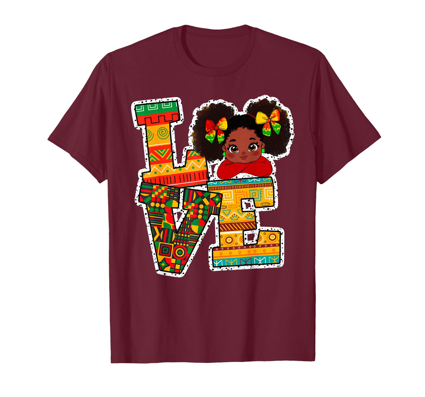 Black History Month Love Afro Toddler Girls American African T-Shirt