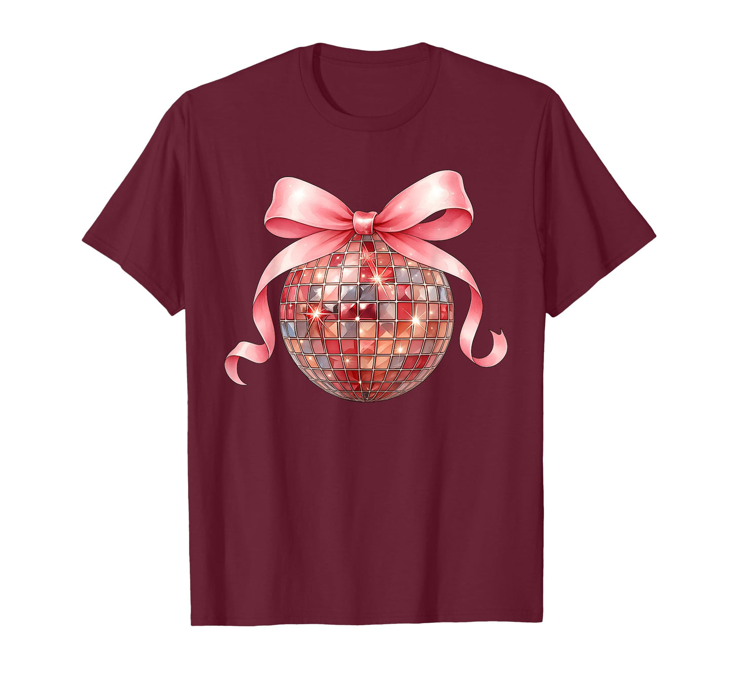 Retro Disco Ball Coquette Happy New Year 2026 Eve Party T-Shirt