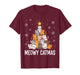 Meowy Catmas Cute Christmas Cats Tree Light Xmas Girls Boys T-Shirt
