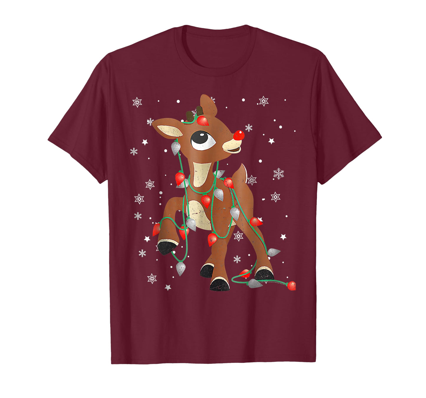 Cute Rudolph The Red Nose Reindeer for Kids Christmas T-Shirt