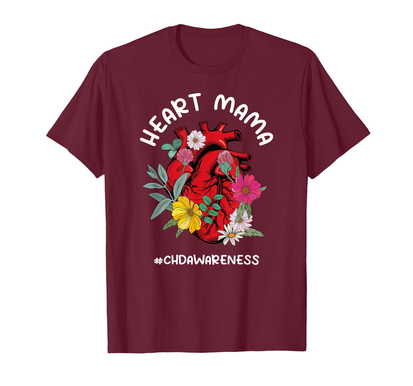 Heart Mama CHD Awareness Proud CHD Mom of A CHD Warrior T-Shirt