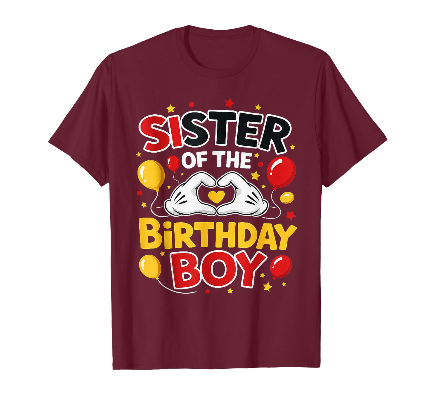 Sister of The Birthday Boy Family Matching Dad Mom T-Shirt