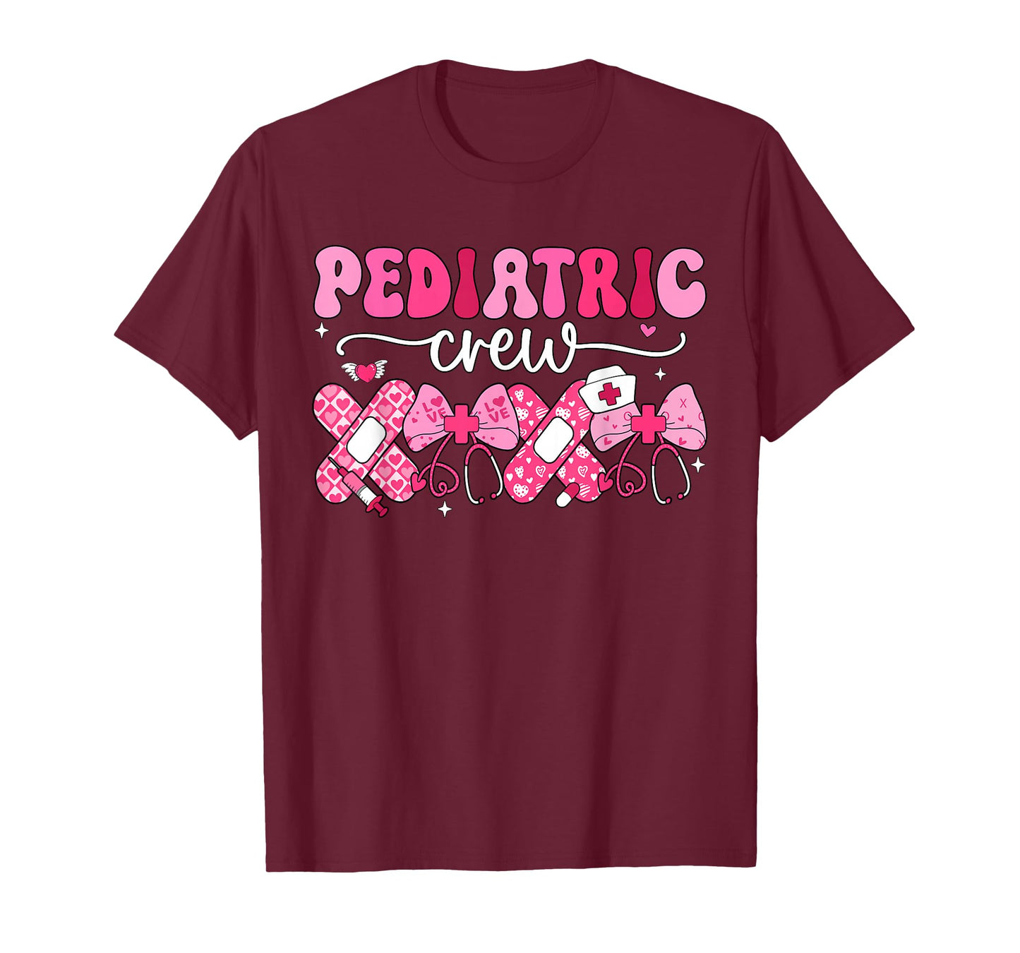 Pediatric Valentines Nurse Crew PEDS Nurse Valentines Day T-Shirt