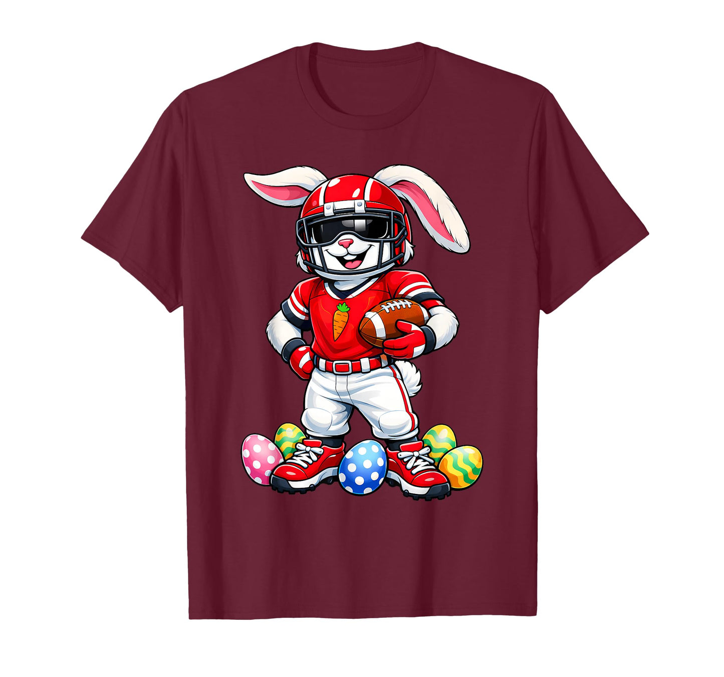 Kids Boys Easter Bunny Play Footbal Easter Kids Boys Mens T-Shirt
