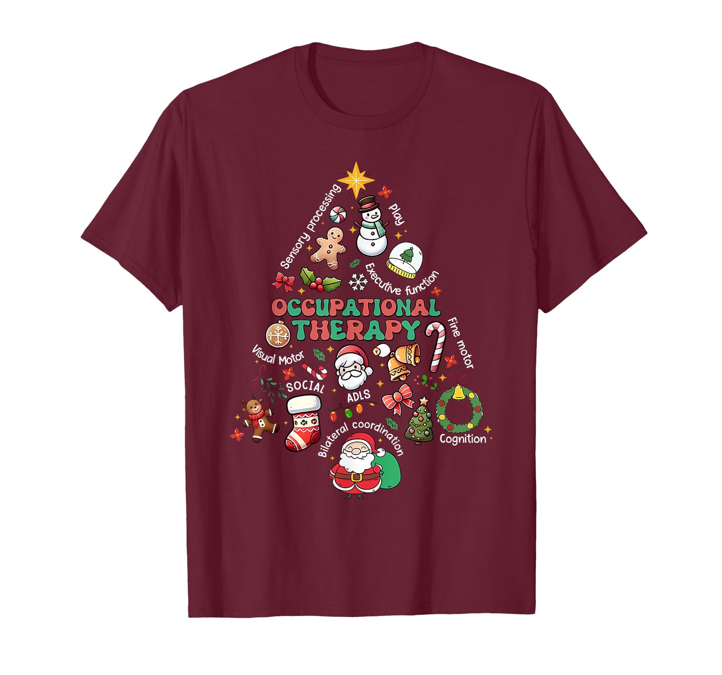 Occupational Therapy Christmas Tree OT Special Education T-Shirt