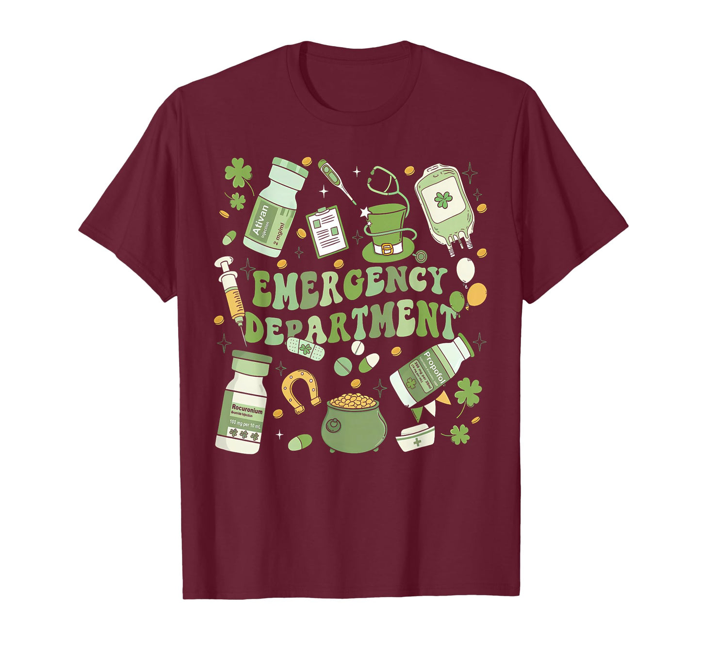 Emergency Department ER Nurse Irish St Patricks Day T-Shirt
