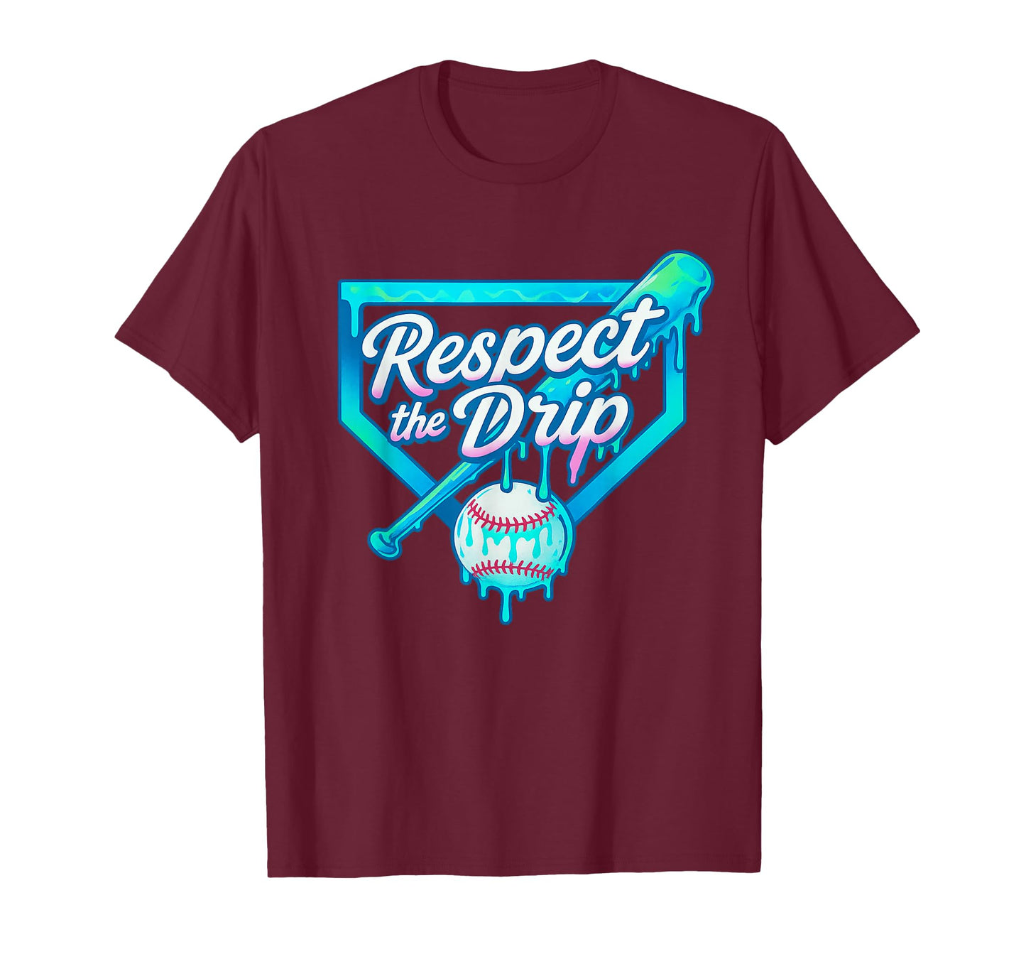 Baseball Drip Team for Boys Ice Cream Cool T-Shirt