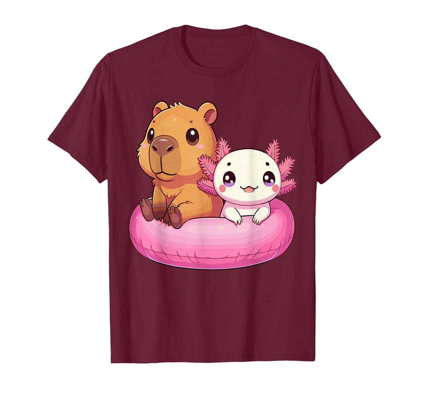 Capybara and Axolotl Kawaii T-Shirt
