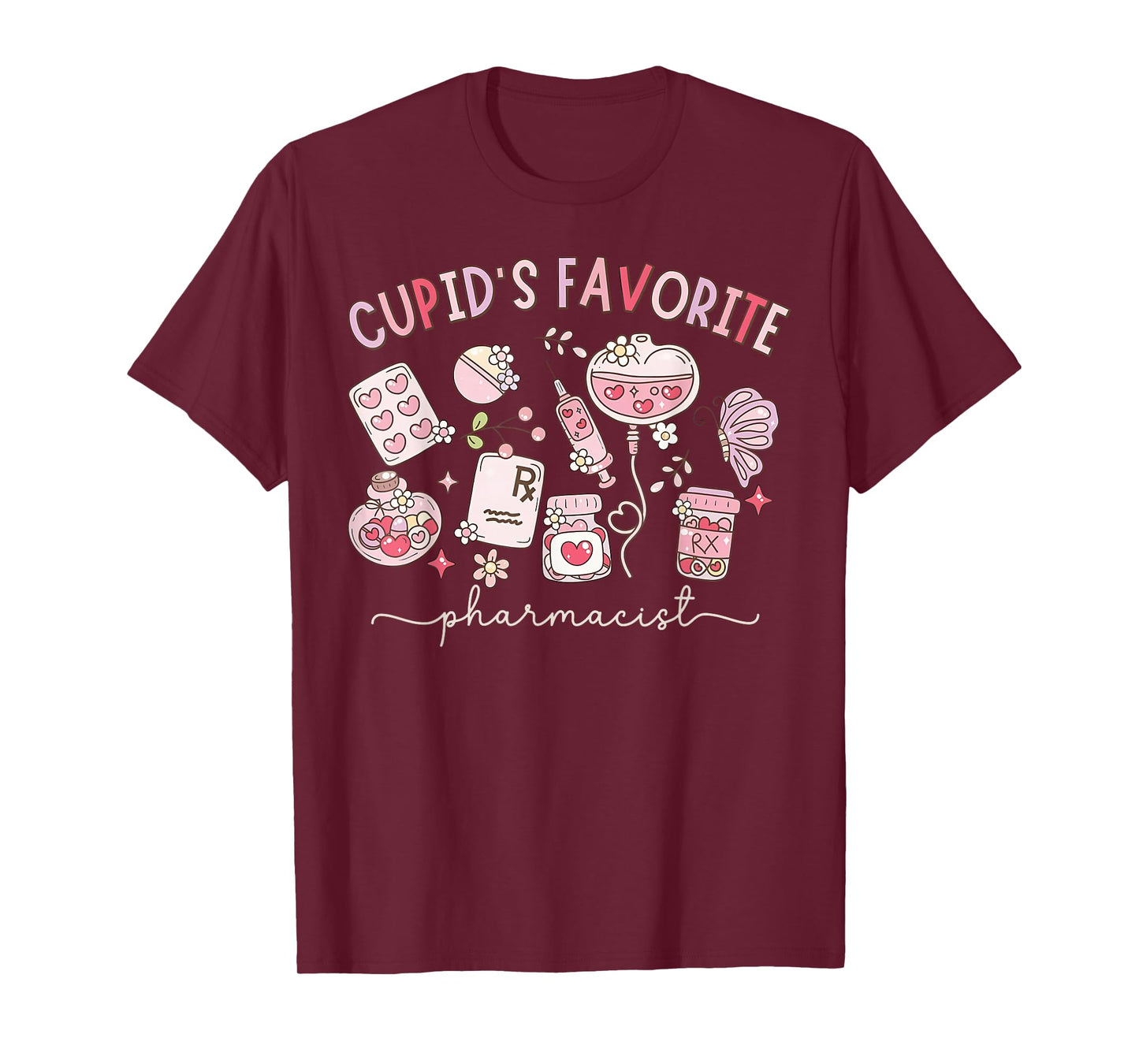 Cupid's Favorite Pharmacist Valentines Day PharmD Pharmacy T-Shirt