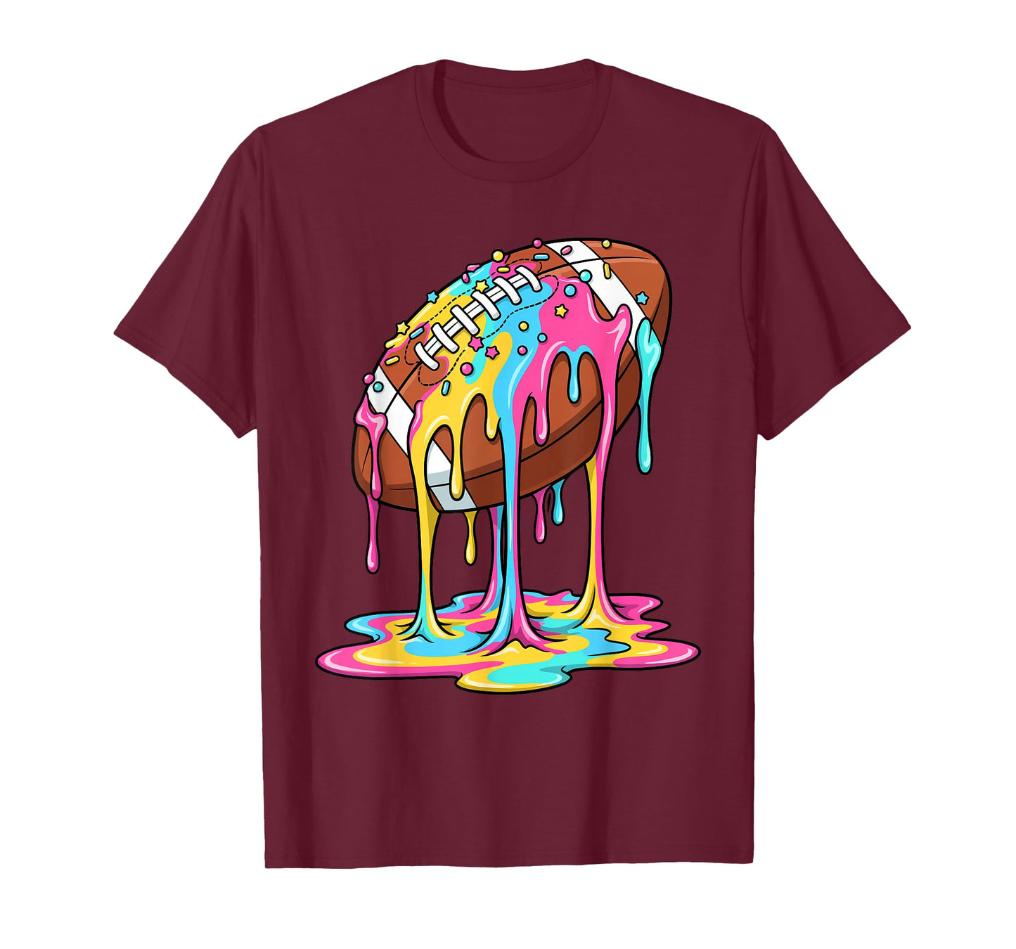 Football Drip Ice Cream Lineman WR QB RB Sport Player Youth T-Shirt