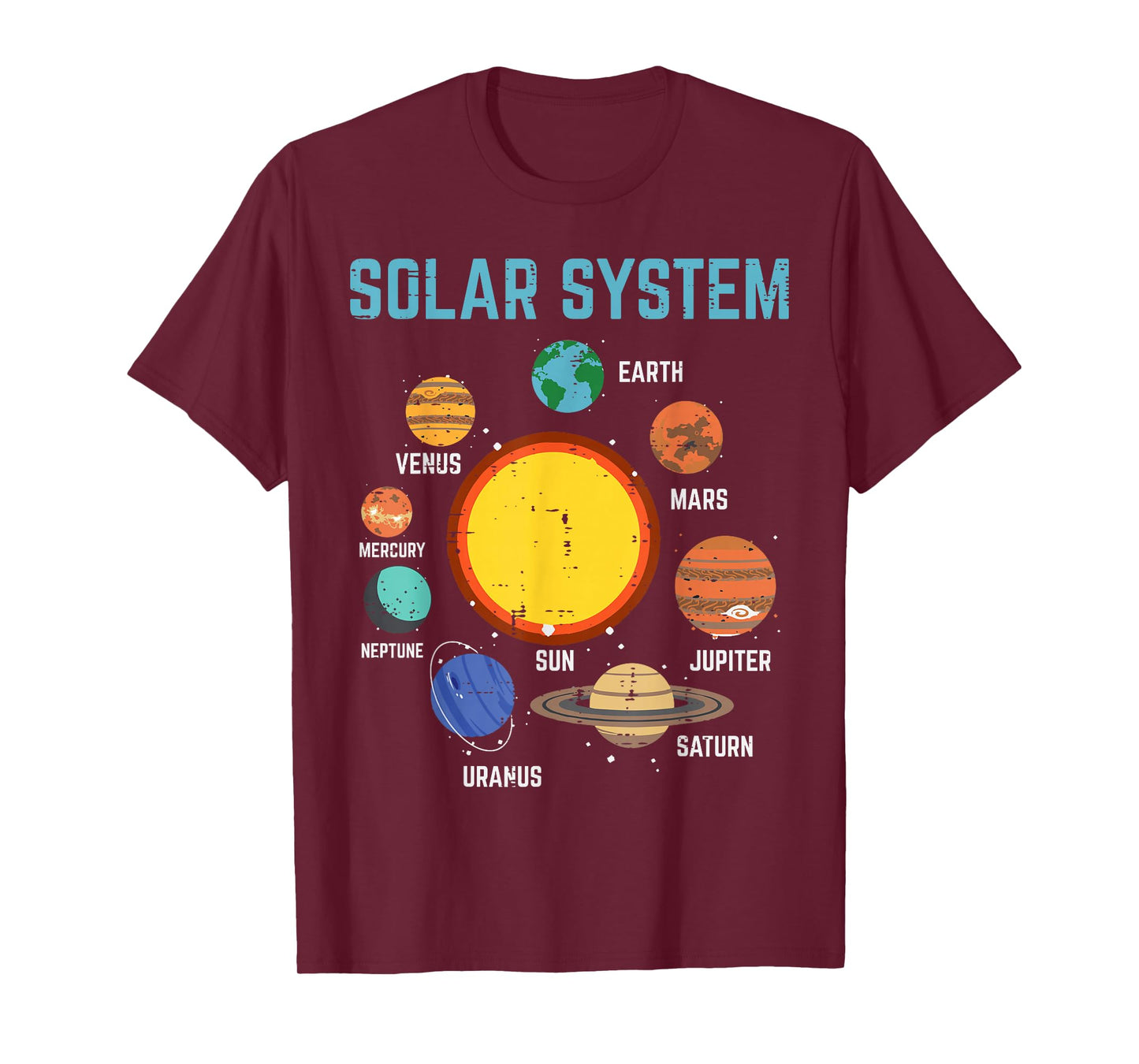 Solar System Sun Planets Galaxy Astronomy Men Women Kids T-Shirt
