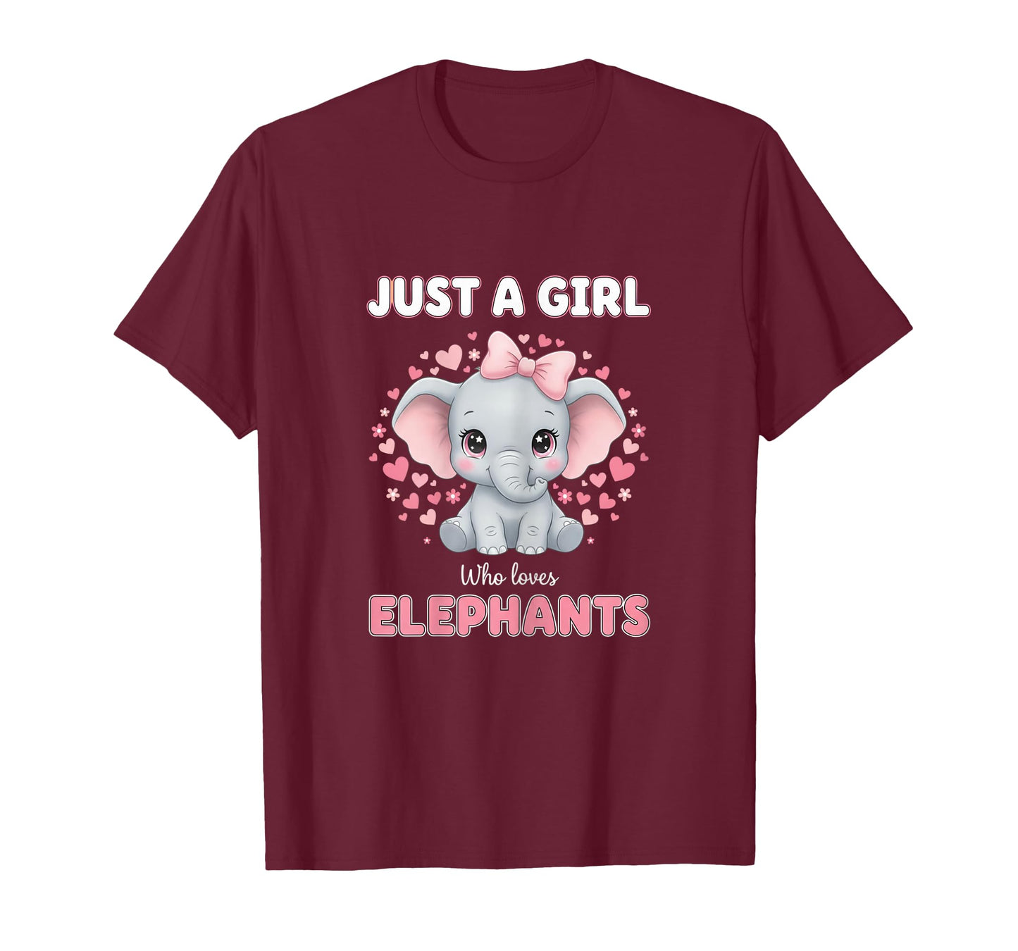 Just A Girl Who Loves Elephants Women Girls T-Shirt