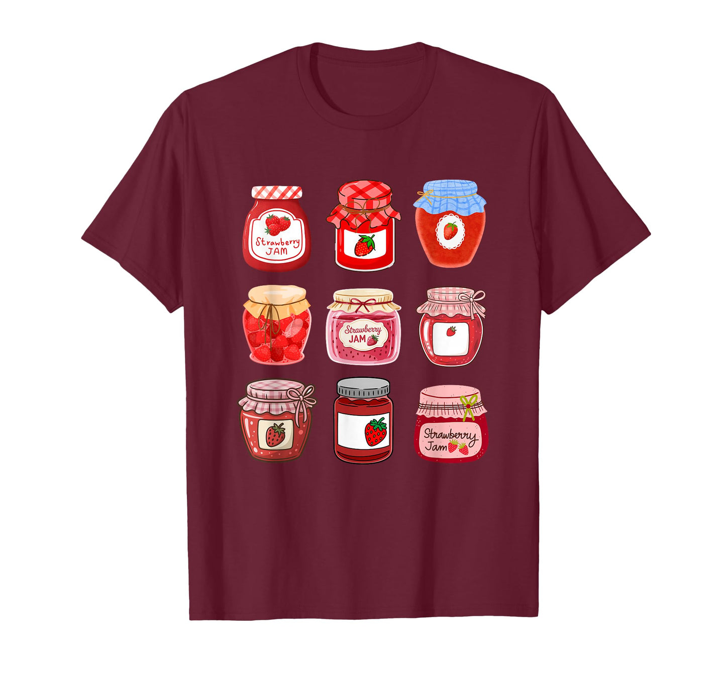 Stawberry jam jar Print Cute jam T-Shirt