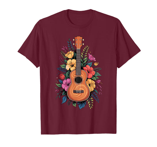 Funny Ukulele Art for Women Girls Uke Player Ukulele Lover T-Shirt