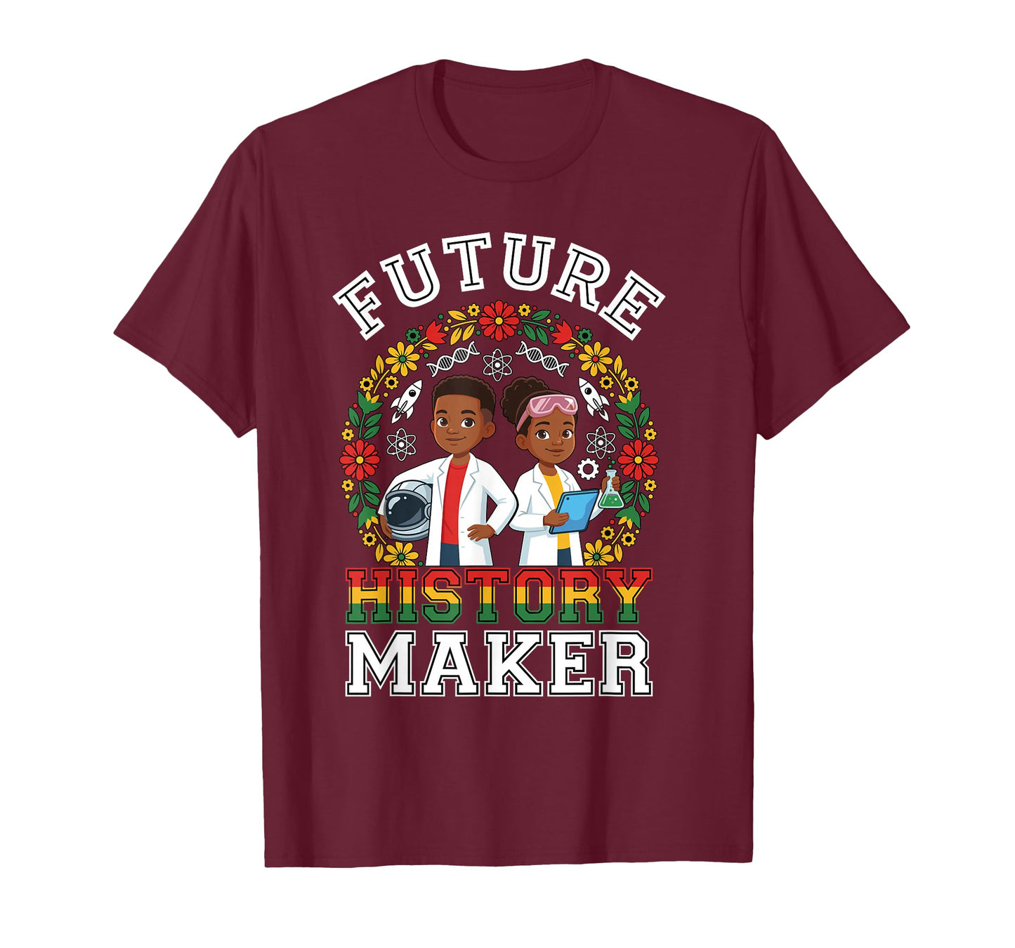 Future History Maker Black History Month Kids Boys Girls T-Shirt