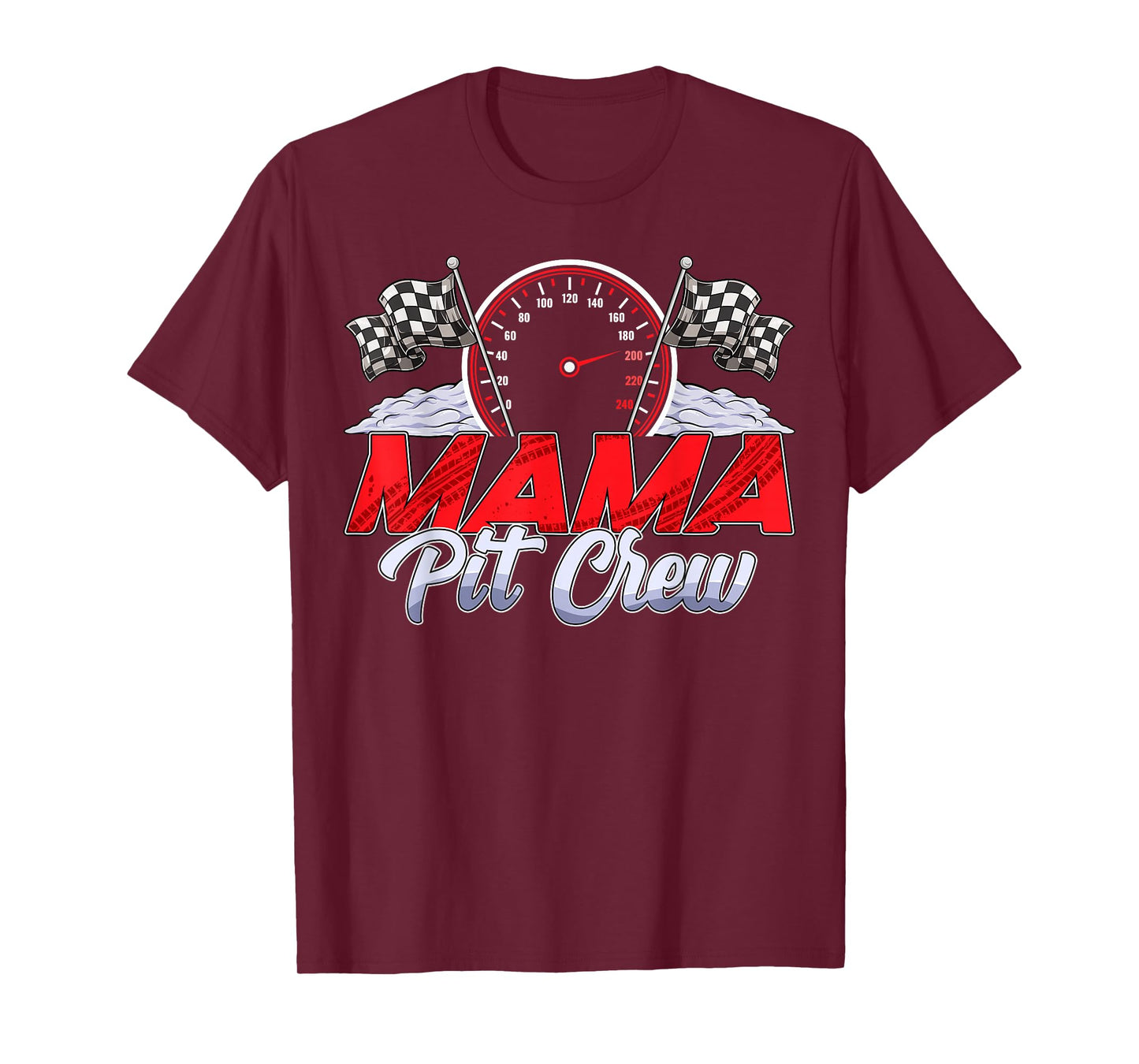 Mama Pit Crew Race Car Birthday Family Matching Racing T-Shirt
