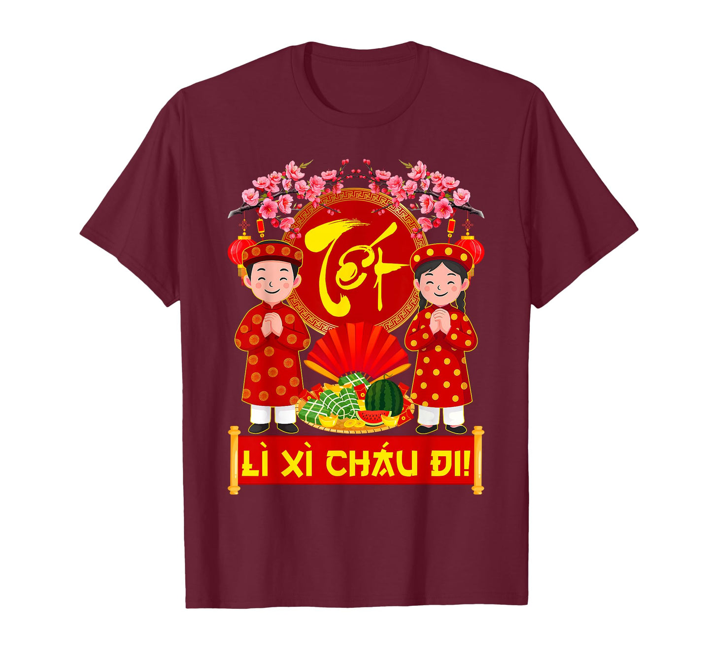 Li Xi Chau Di Chuc Mung NAM Moi Vietnamese New Year TET Kids T-Shirt