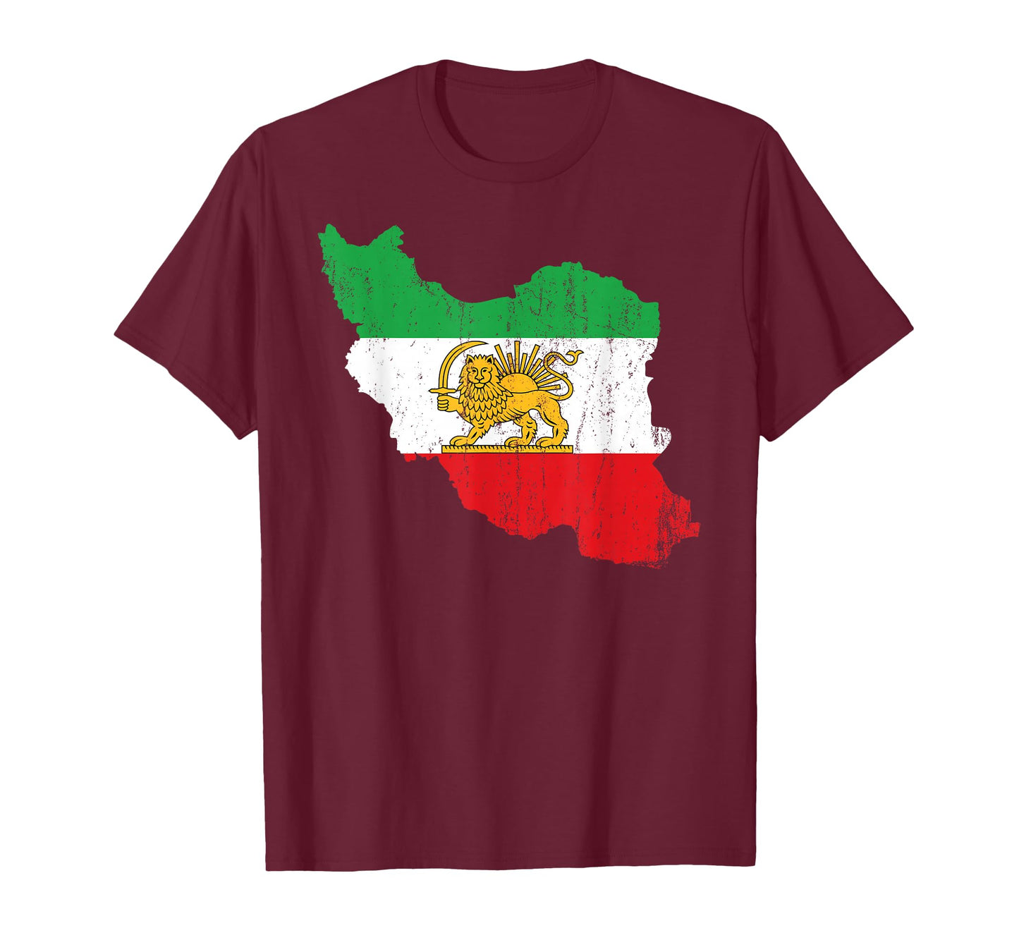 Iran Flag Map Lion Persian Iranian Men Women Kids T-Shirt