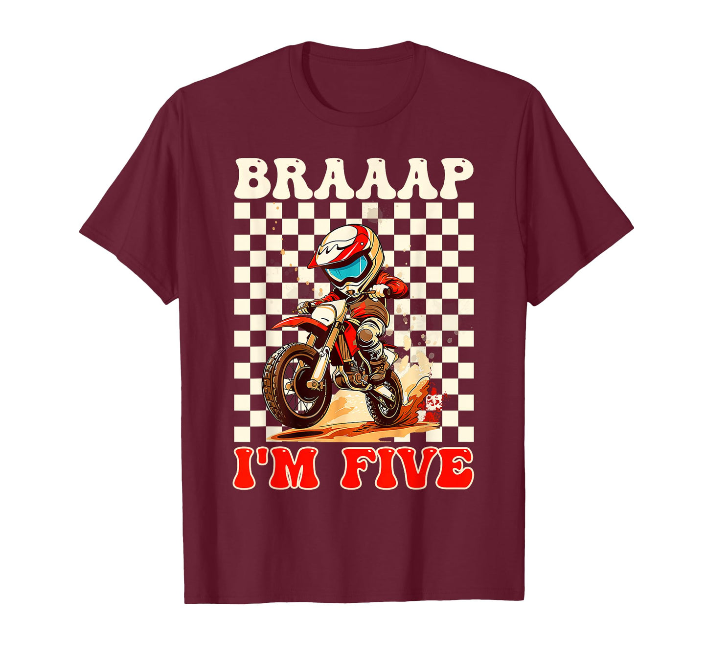 Kids It's My 5th Birthday Boy Motocross Dirt Bike 5 Year Old T-Shirt