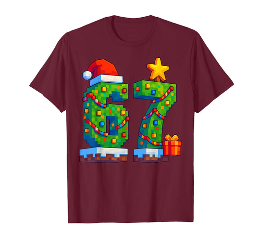 Six Seven 67 6 7 Kids 67 Teen Boys 6-7 Meme 6 7 Xmas Gaming T-Shirt