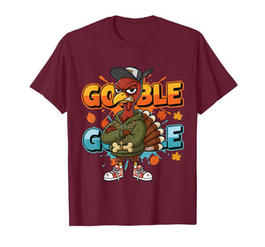 Thanksgiving Shirt for Boys Kids Youth Hip Hop Turkey T-Shirt